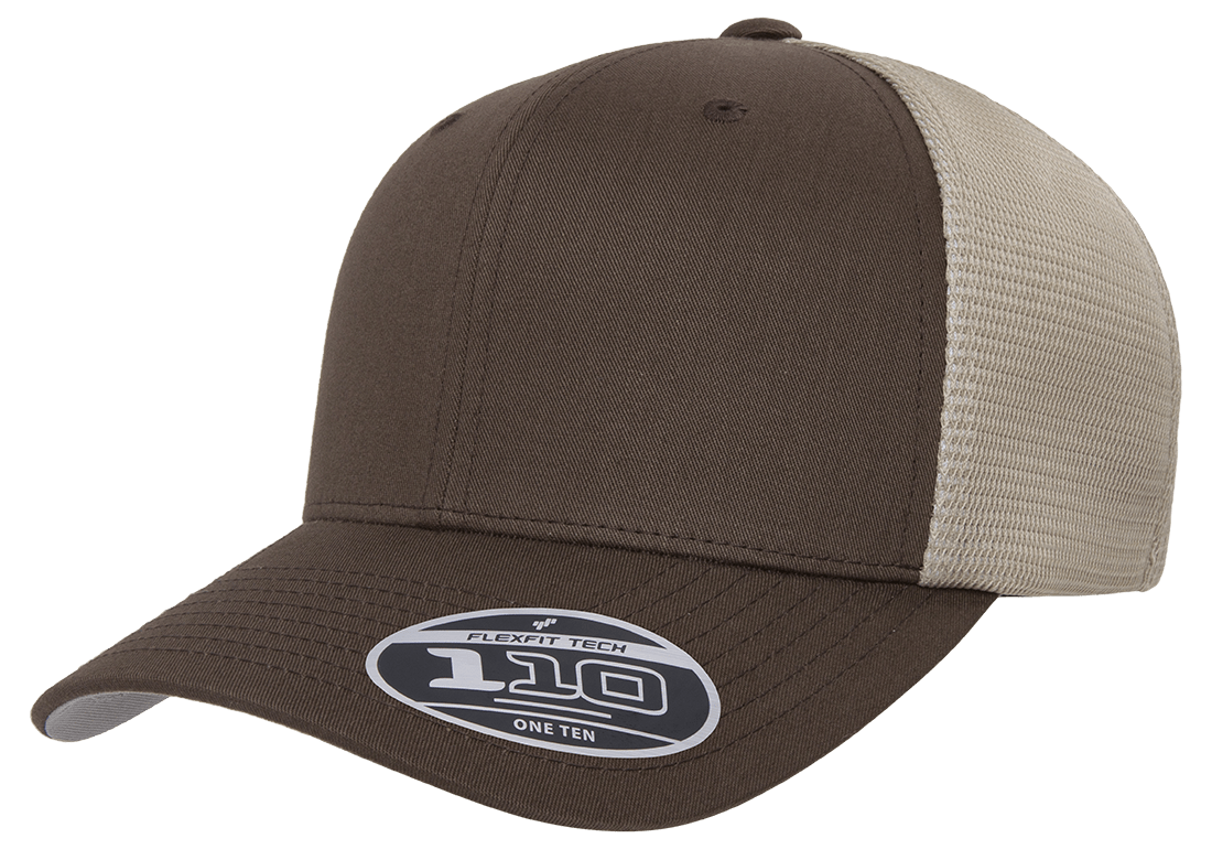 Flexfit Trucker Hat 110 6 Panel Adjustable OSFM Mesh Cap 2-Tone Flex Fit 110M/MT