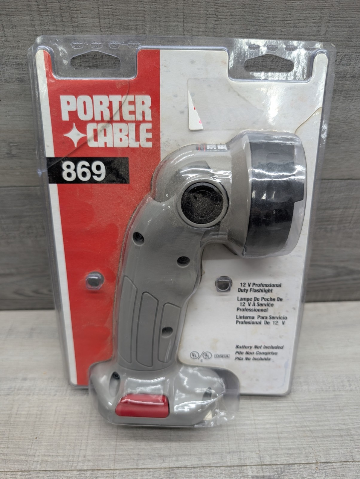 Porter Cable 12V Professional Duty Flashlight #869- Tool Only - Sealed Package.