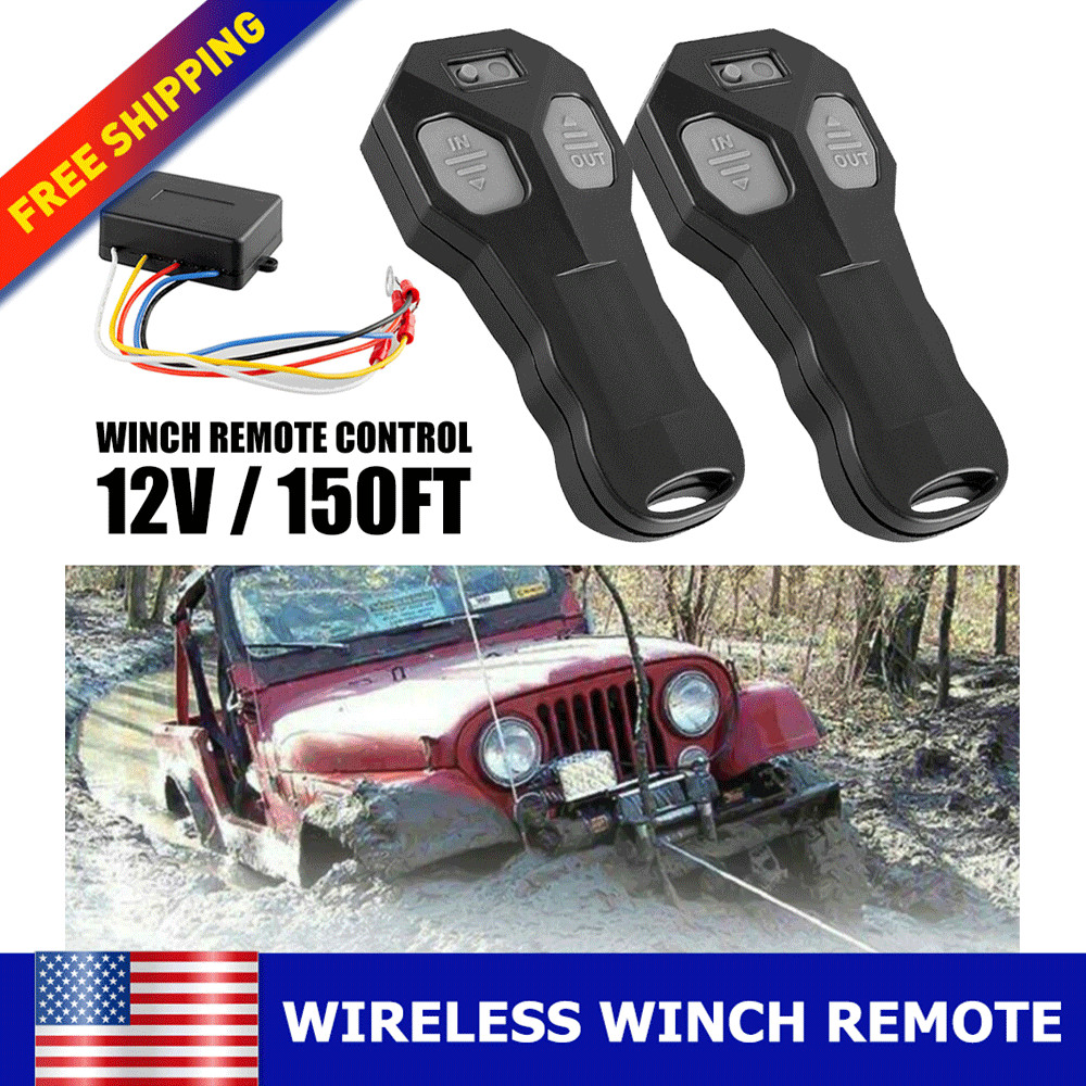 for Jeep Truck ATV SUV 12V Wireless Winch Remote Control Kit Switch Handsset NEW