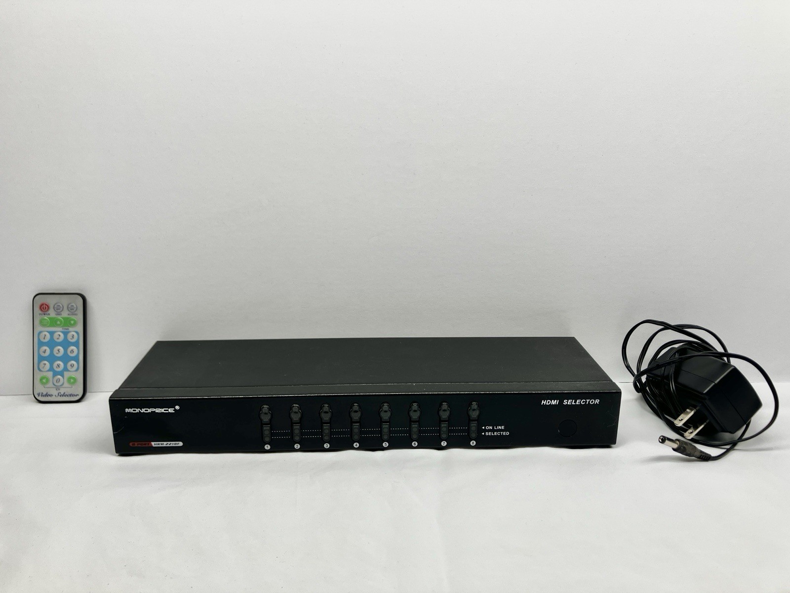 HDMI Selector 1080p Monoprice 8x1 HDCP HDMI 1.3 Model HRM-2218F w/Power Supply