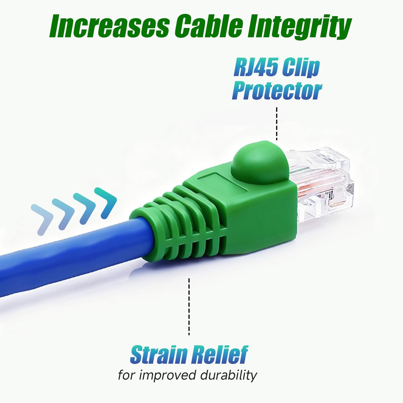 RJ45 Strain Relief Boots Green