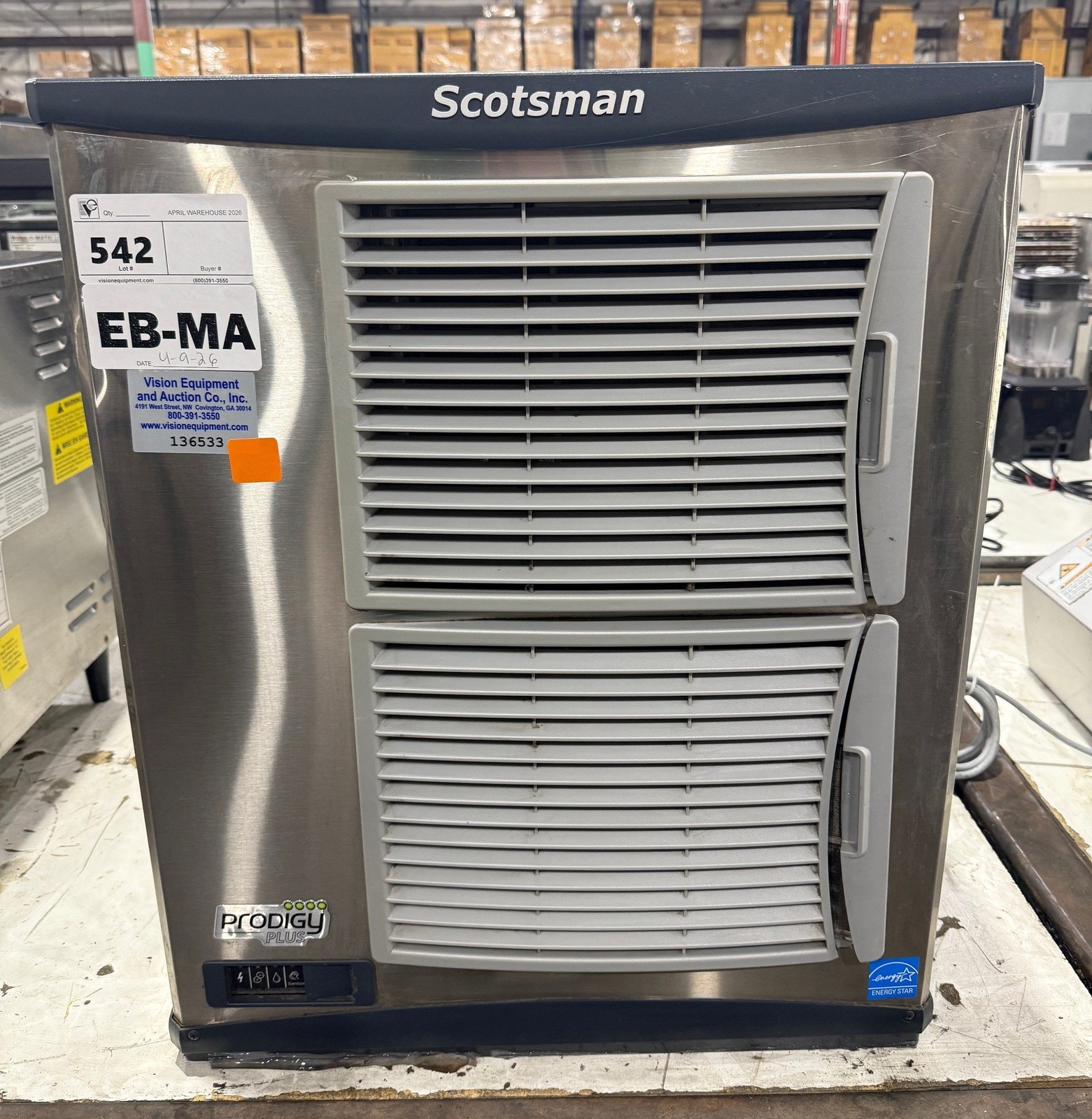 SCOTSMAN F1222A-3D 22" AIR COOLED FLAKE ICE MACHINE