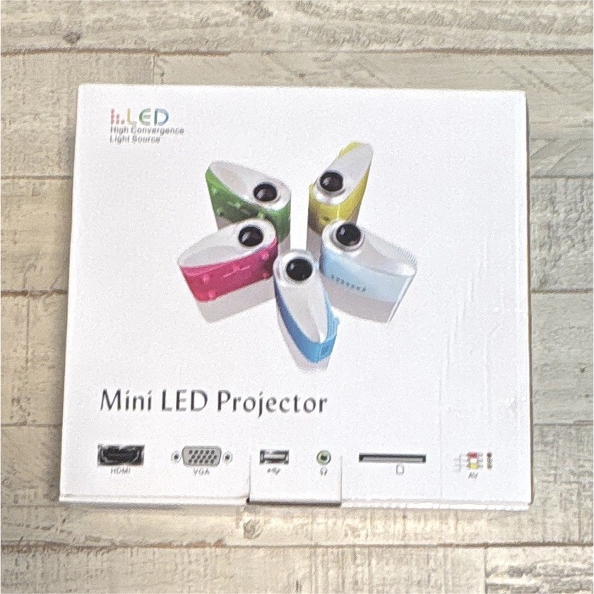 Mini LED Projector, LED Display, HDMI VGA USB, Desktop Portable