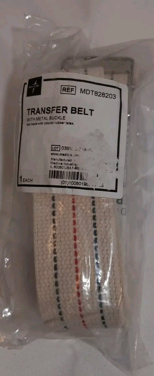 Medline Transfer Gait Belt With Metal Buckle MDT828203 NEW