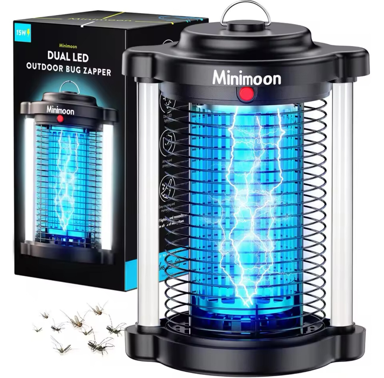 Bug Zapper 4200V Electronic Mosquito Zapper for Outdoor and Indoor Waterproof US