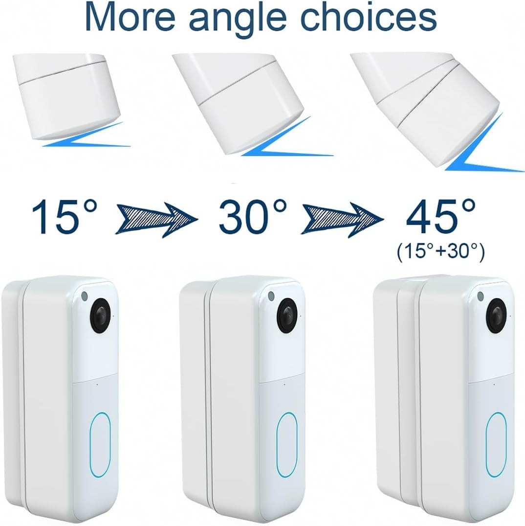 Wide Viewing Angle Mount for Blink Doorbell - Adjustable & Weatherproof Bracket
