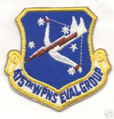 80's 475th  WEAPONS EVAL GROUP patch