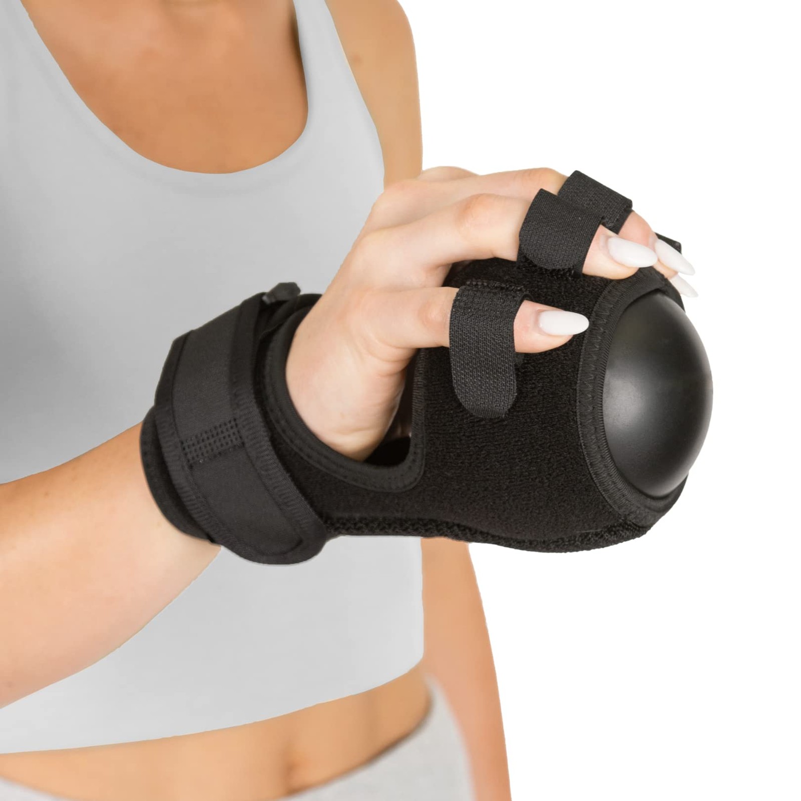 Anti Spasticity Splint Contracture Stroke Resting Hand Orthosis Brace And Ball F