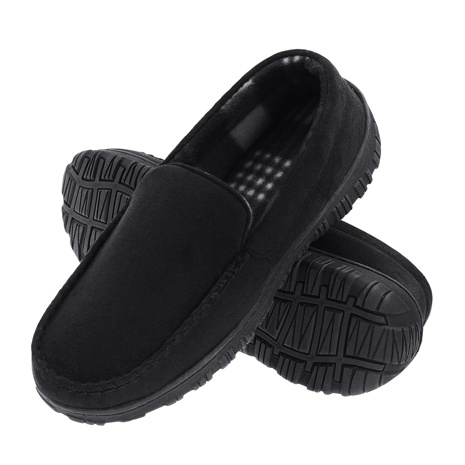 Mens Slippers Moccasins for Mens Memory Foam House Slippers Indoor Outdoor Ho...