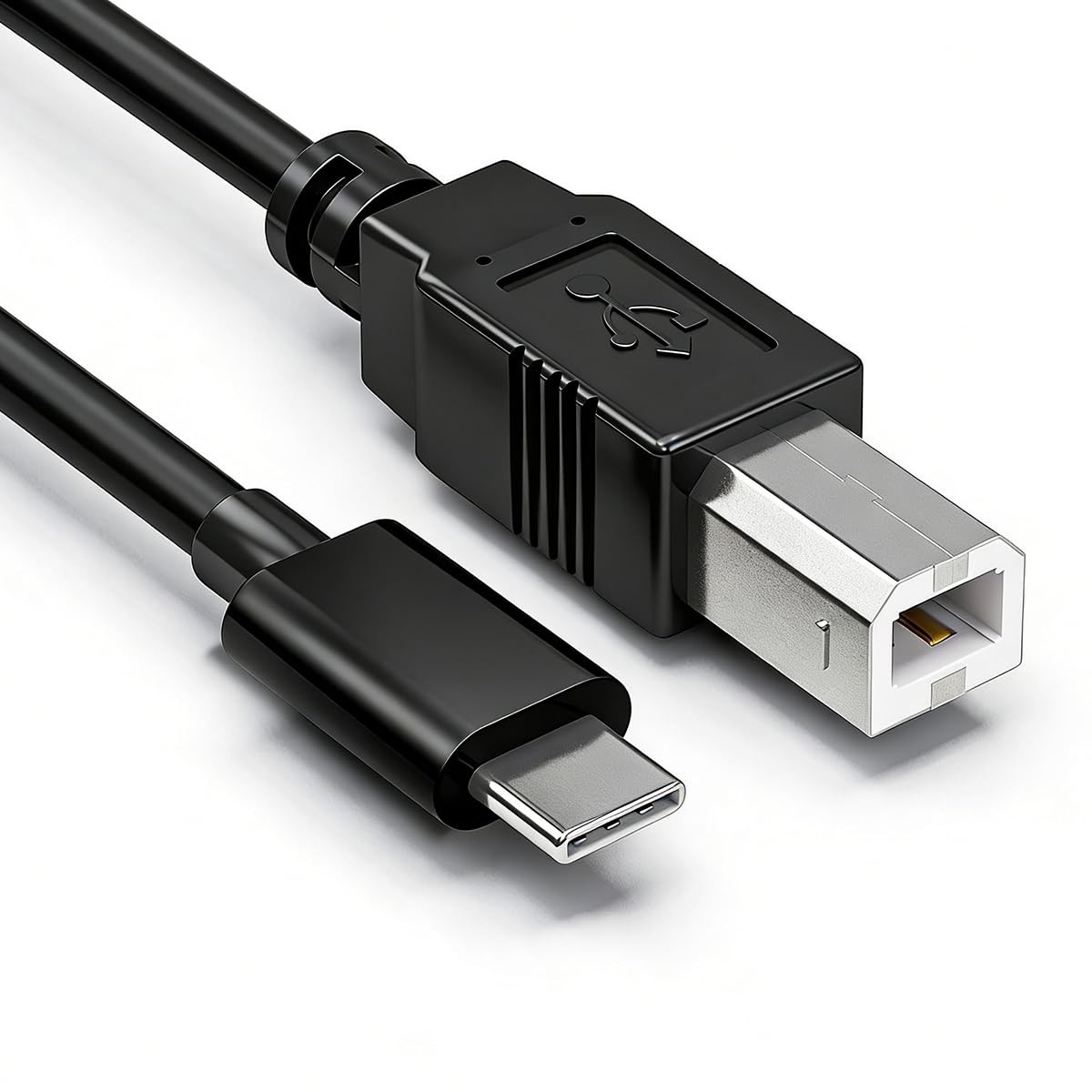 Type C to USB B MIDI Cable 6.6FT, 2.0 High Speed Printer Cord for 6.6FT