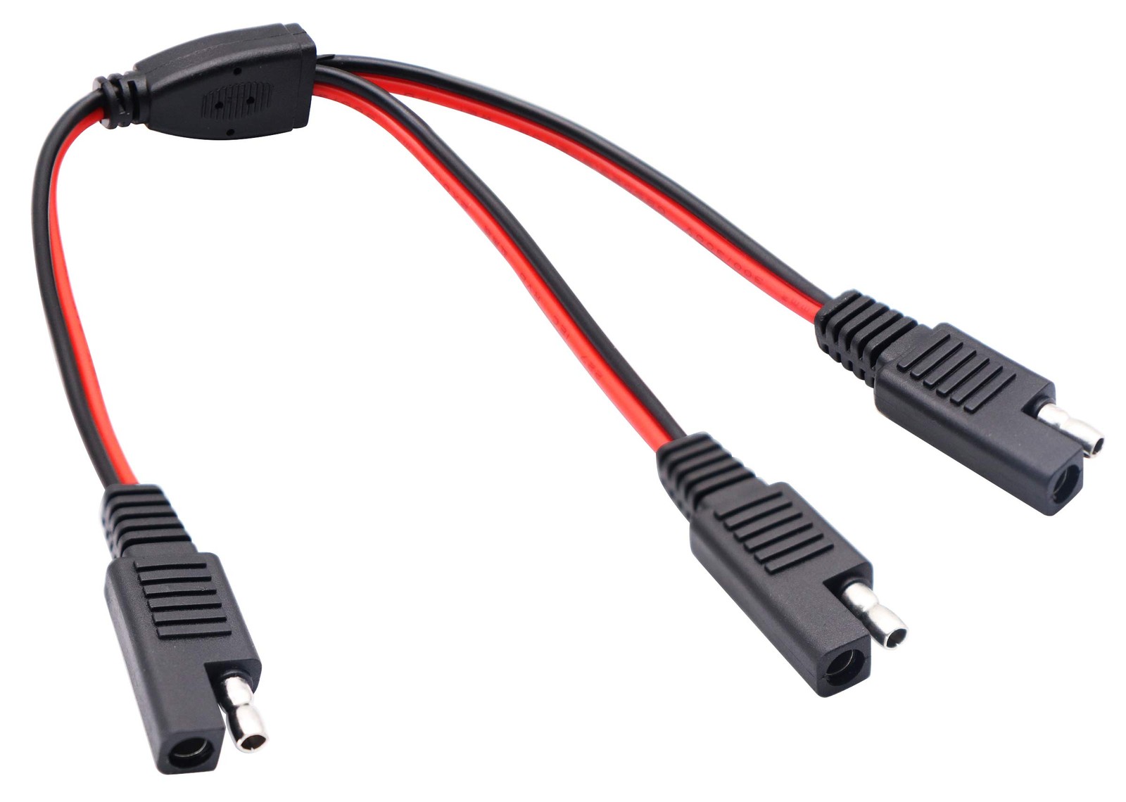 AAOTOKK 30cm SAE Y Splitter Adapter Cable - 1 to 2 DC Power Automotive Extens...