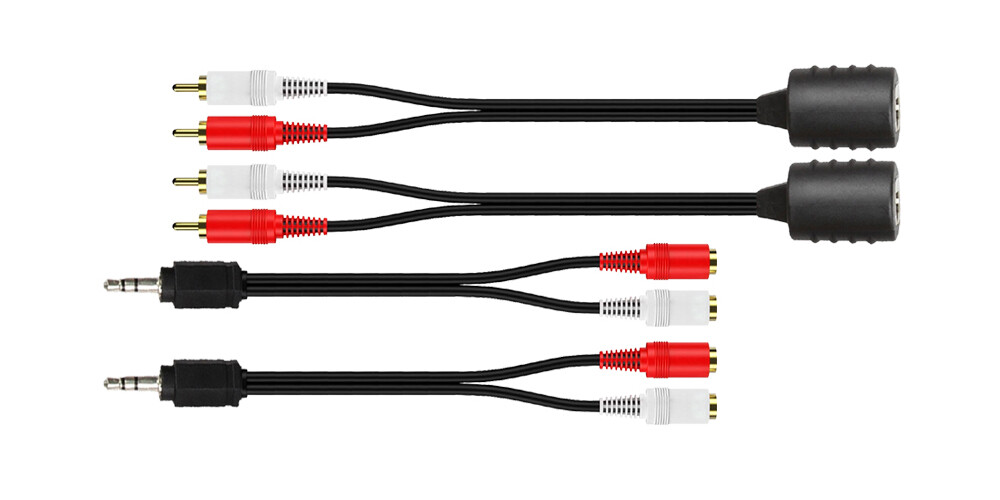 RCA Stereo Audio Balun Extender Over Cat5/Cat6 Cable Max 250FT