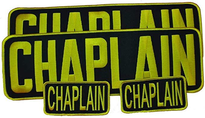 Chaplain Embroidered Patch Set - Great for your jackets and shirts!