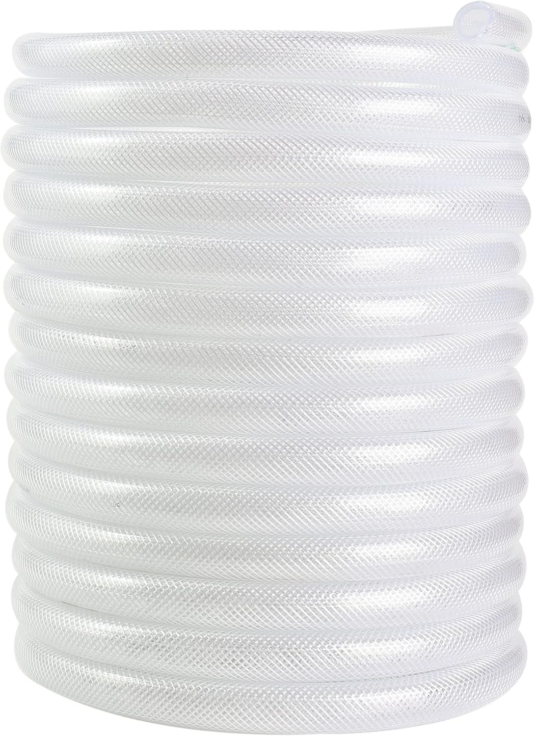1/2’’ ID × 3/4’’ OD - 100 ft Clear Braided Hose 1/2'' I.D.,