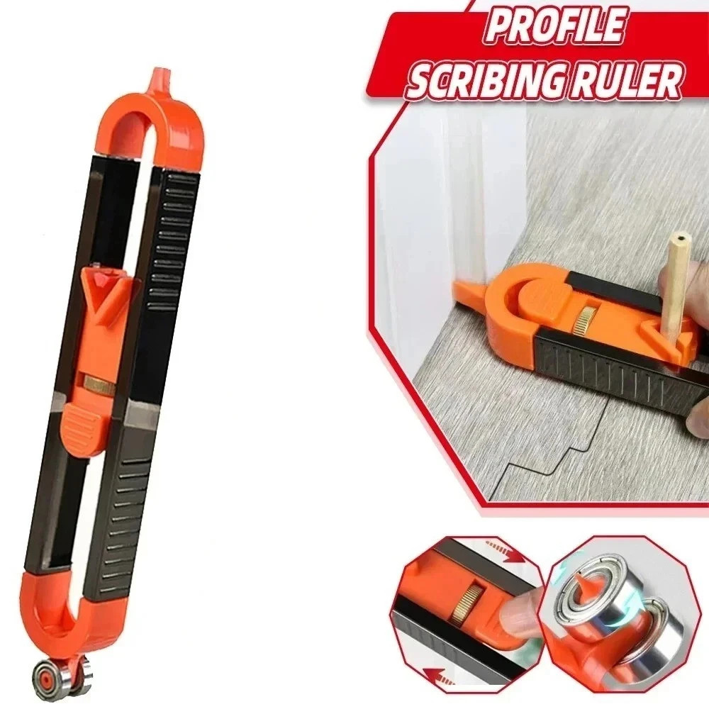 Profile Scribing Ruler Contour Gauge with Lock - Precise Scribe Tool Woodworking