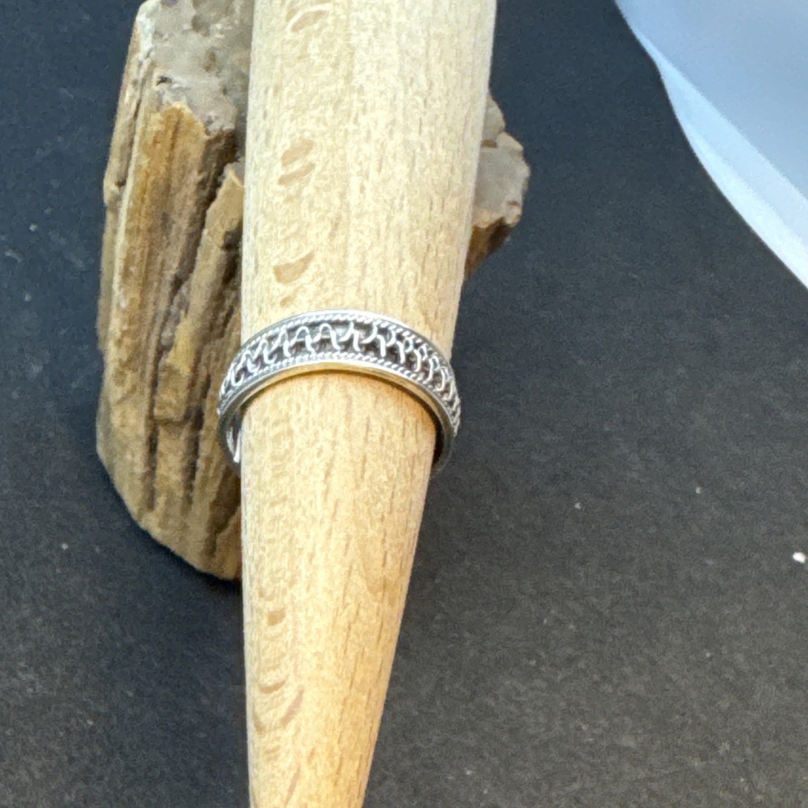 .925 Sterling Silver Patterned Cuff Toe Ring