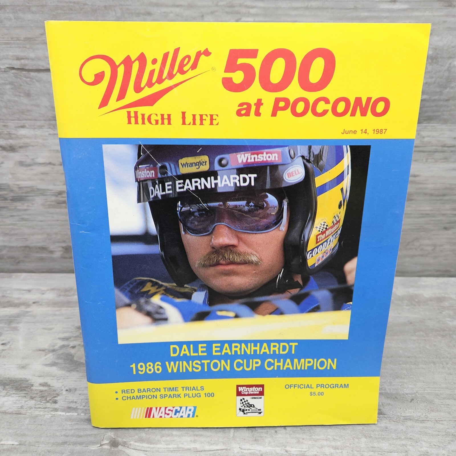 1987 Official Program Nascar 590 Pocono. Dale Earnhardt Cover