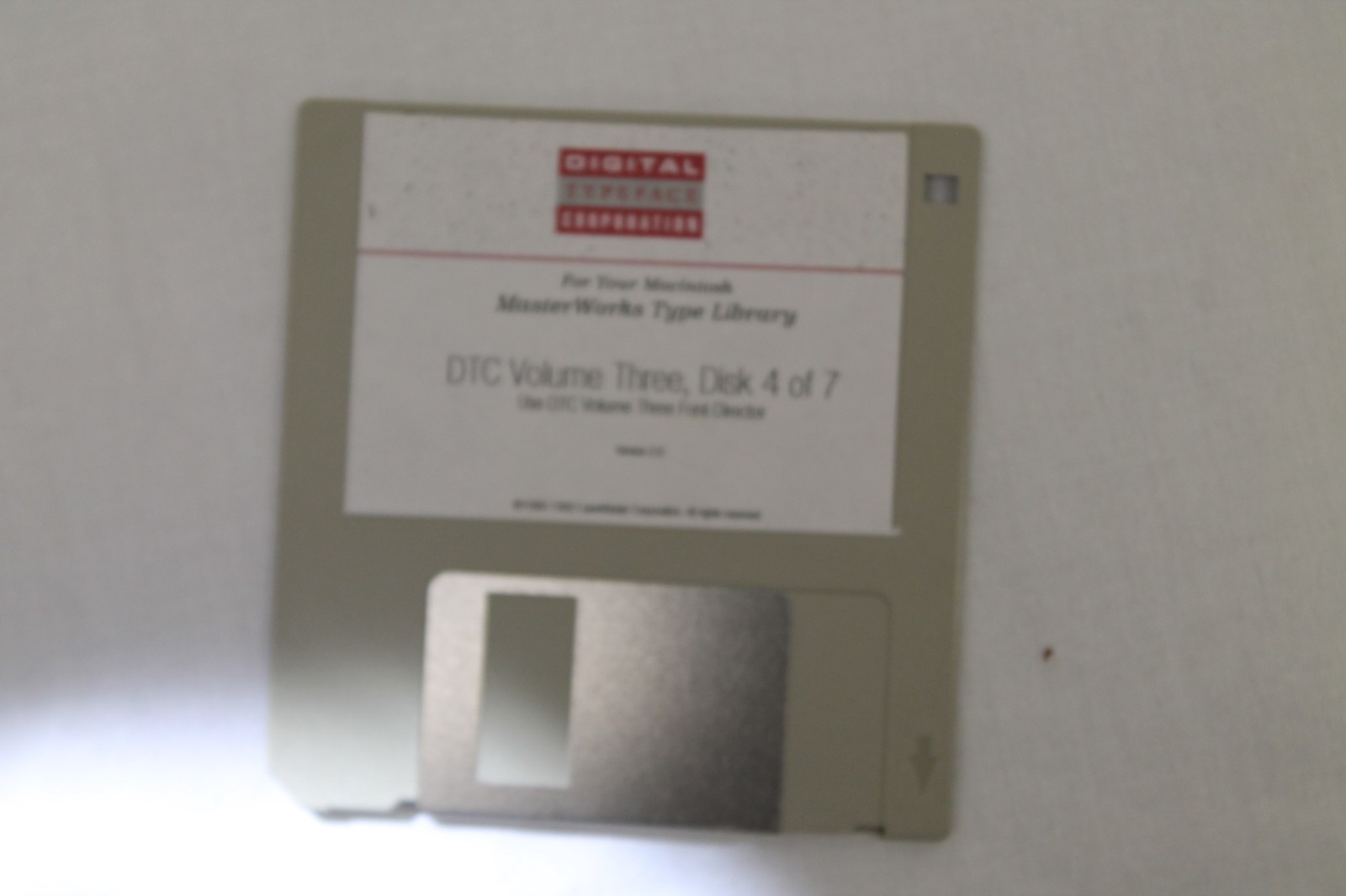 Mac MasterWorks Type Library Font Director DTC Vol 3 Disk 1-7 3.5" Floppy Disk