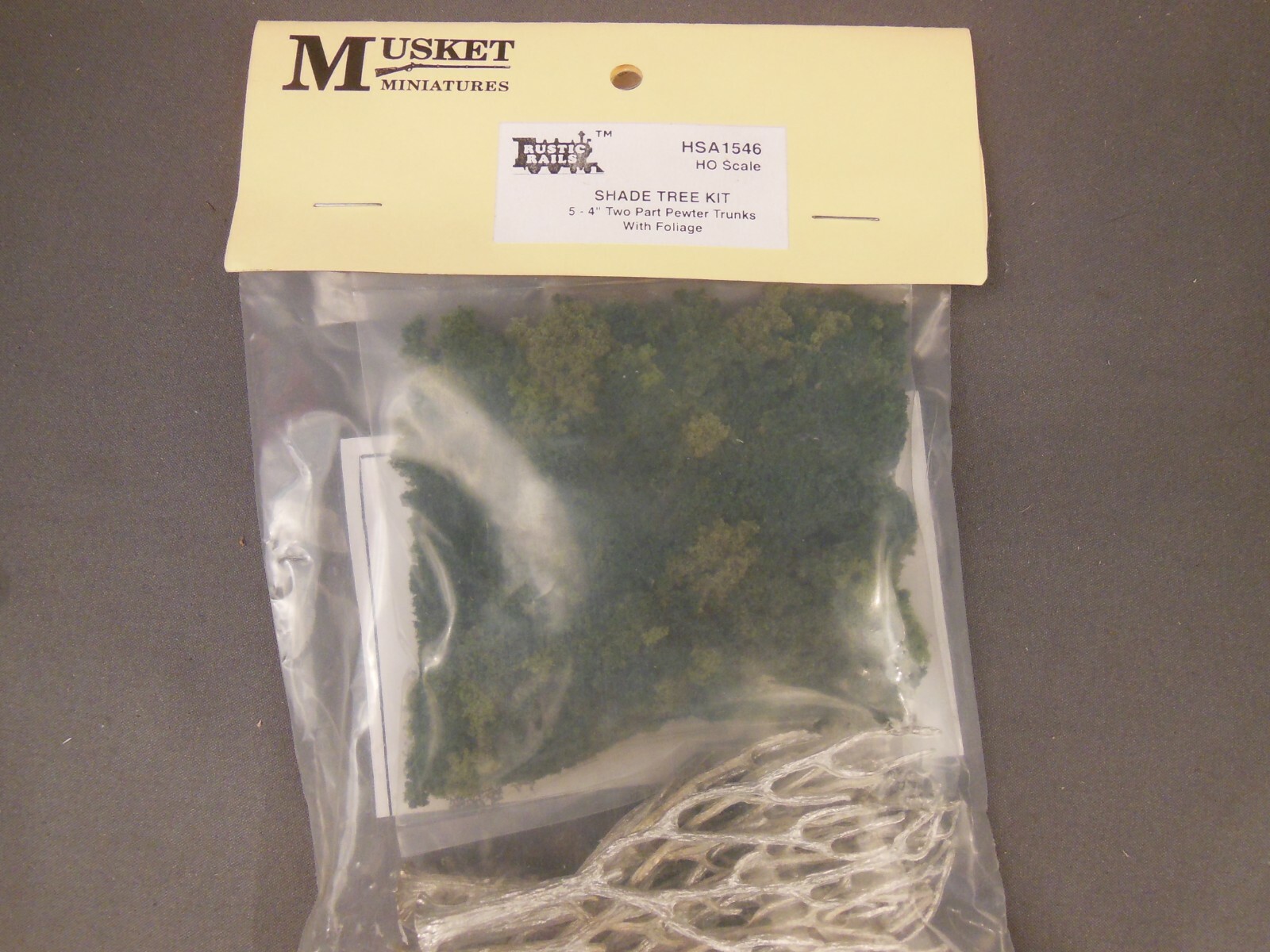 HO SCALE MUSKET MINIATURES HSA 1546 SHADE TREE KIT (BUILDS 4)