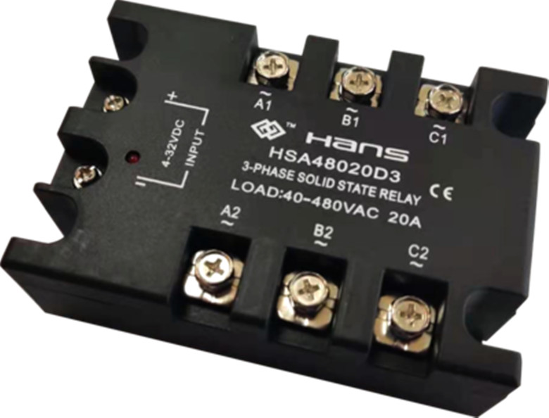 Three-phase solid state relayy 20A~30A DC-AC 4-32VDC/40-480VAC