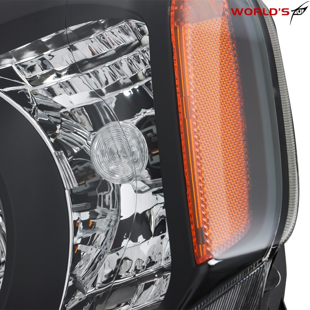 Left+Right For 2009 2010 2011 Honda Pilot Halogen Black Headlight Amber Corner