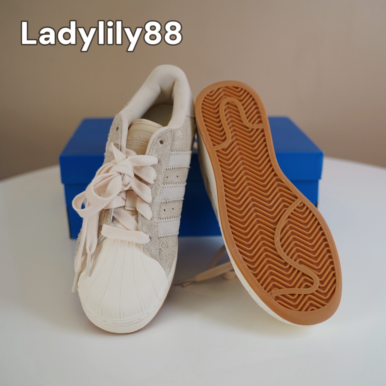 NEW WITH BOX Adidas Superstar XLG 'Wonder White' Sneakers / IG2124 WMNS