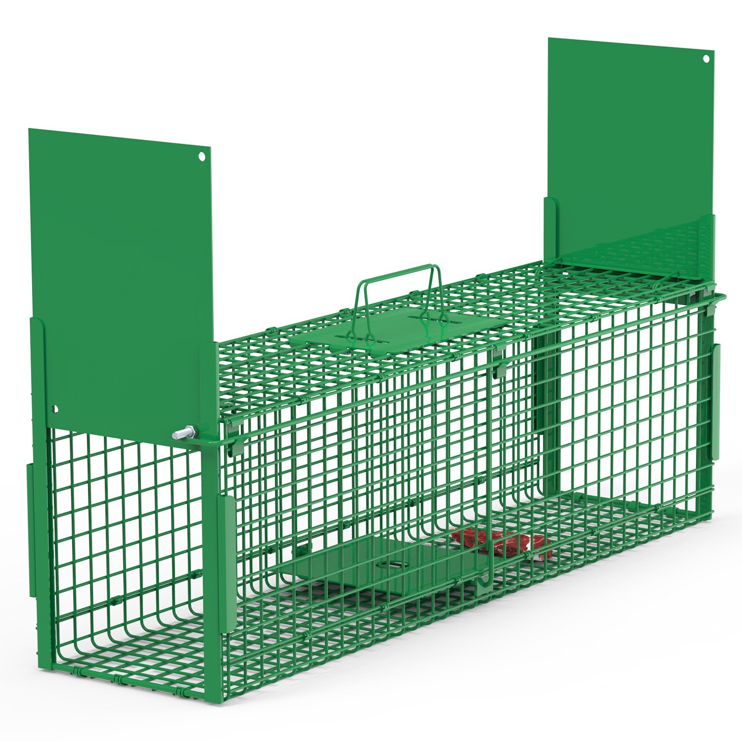 38" Solid & Rustproof Live Animal Cage, Large Foldable Humane Live Animal Trap