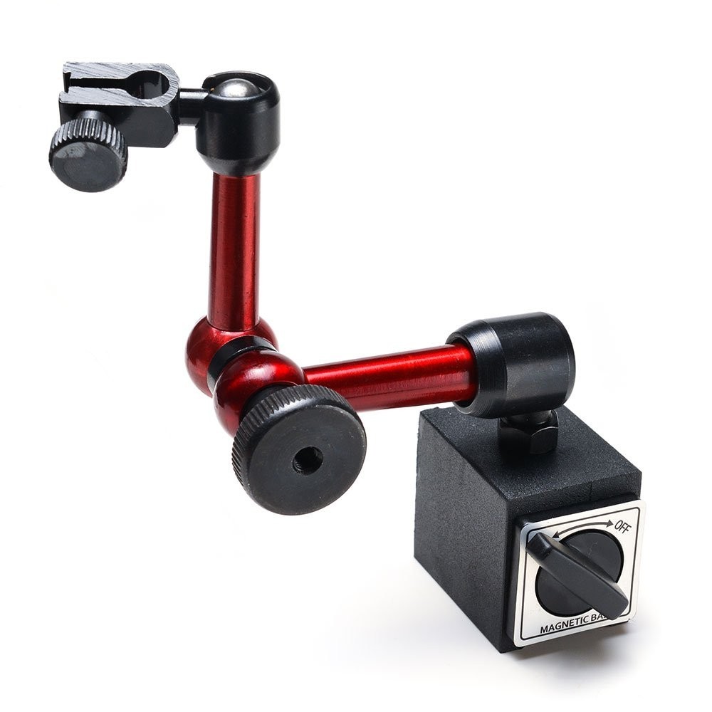 3-Joint Red Adjustable Magnetic Base Holder for Digital Dial Indicator
