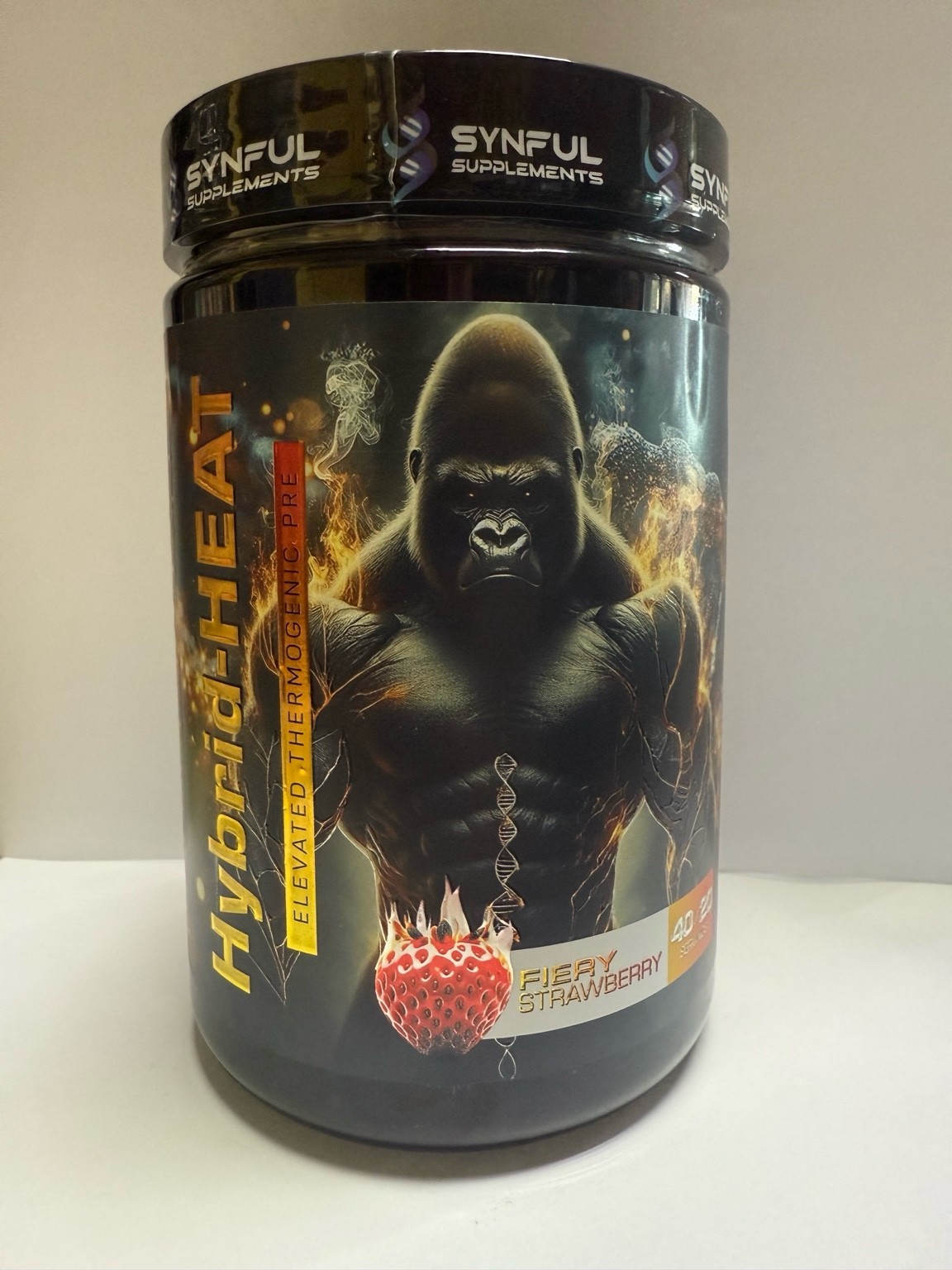 Hybrid Heat Pre Workout Fat Burner Fiery Strawberry 40 Servings HIGH STIM THERMO