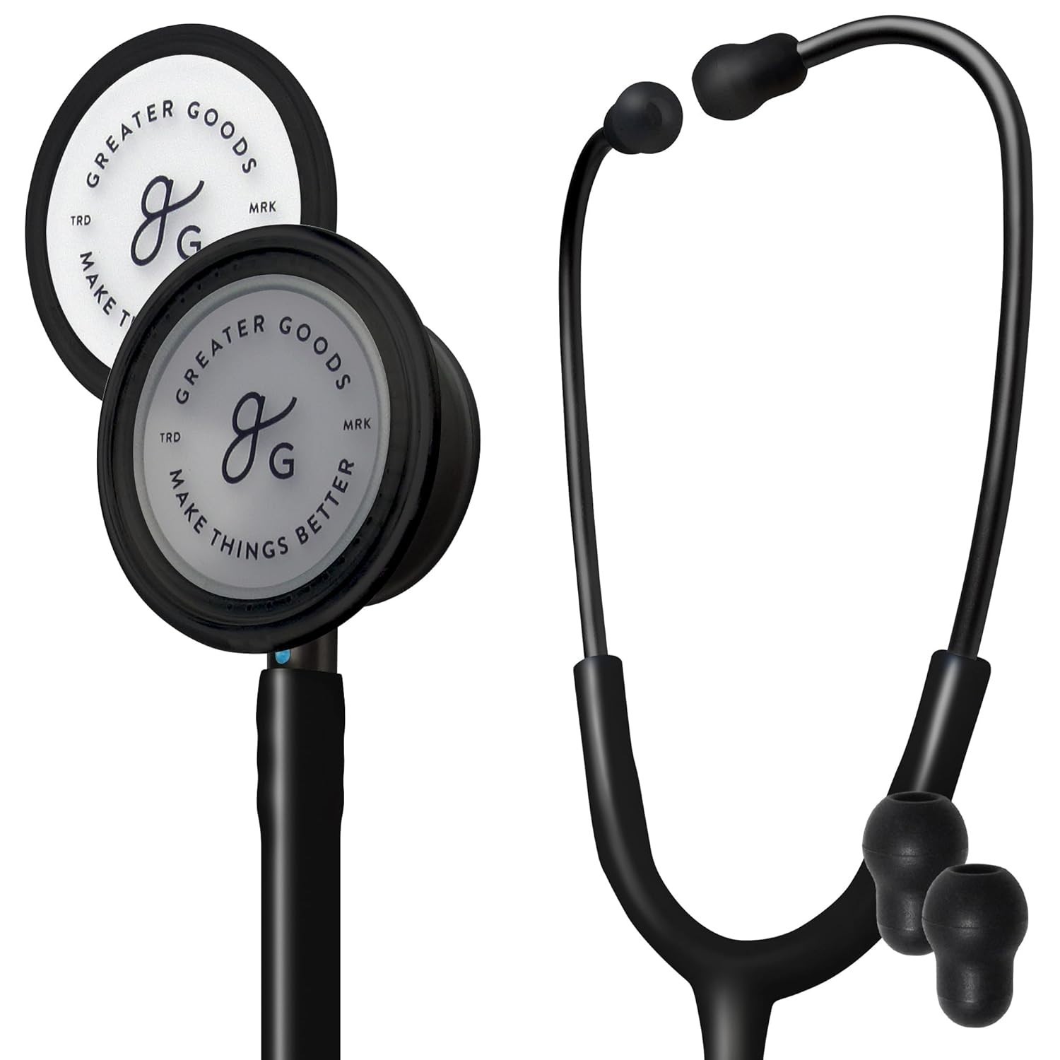 Versatile Dual-Head Stethoscope with Tunable Acoustic Performance - Triple Black