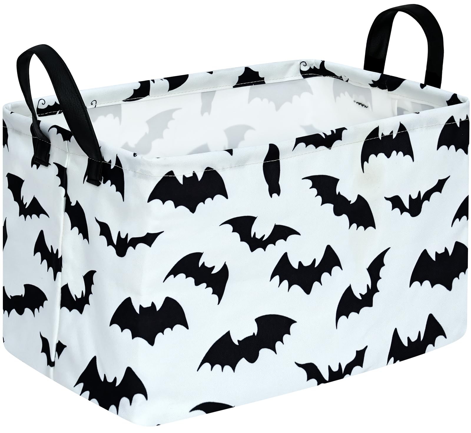 KUNRO Bat Pattern Storage Basket 14.9 inches x 10.2 x 8.2 inches,