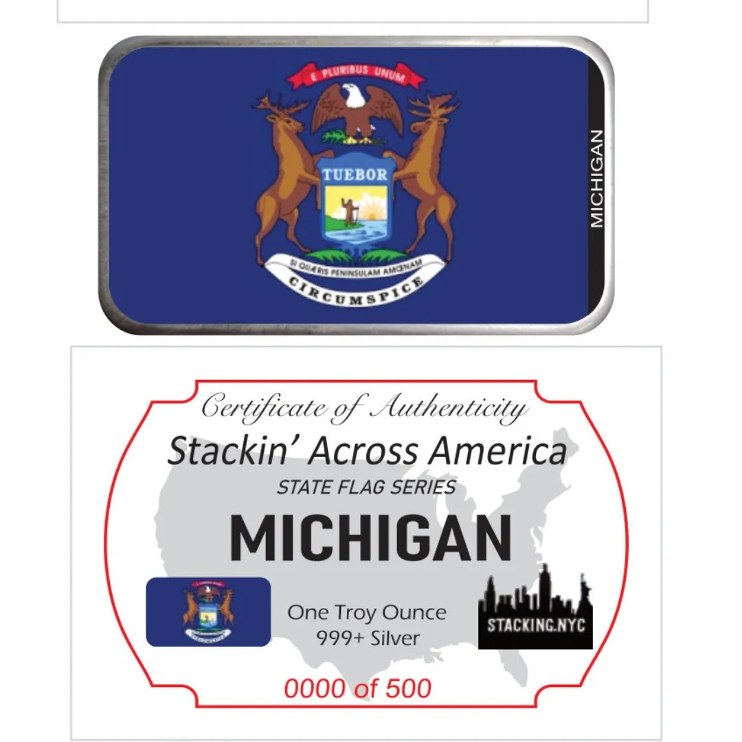 Stacking Across America Flag Series - Michigan
