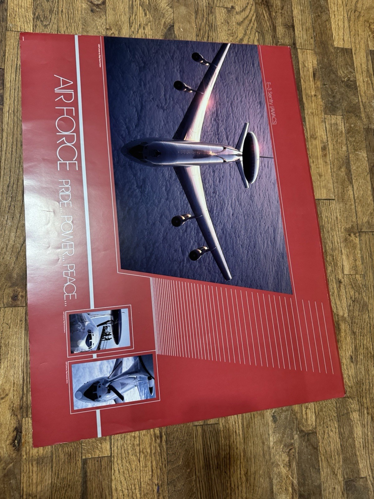 USAF United States Air Force PosterE-3 Sentry  24"x18" NOS