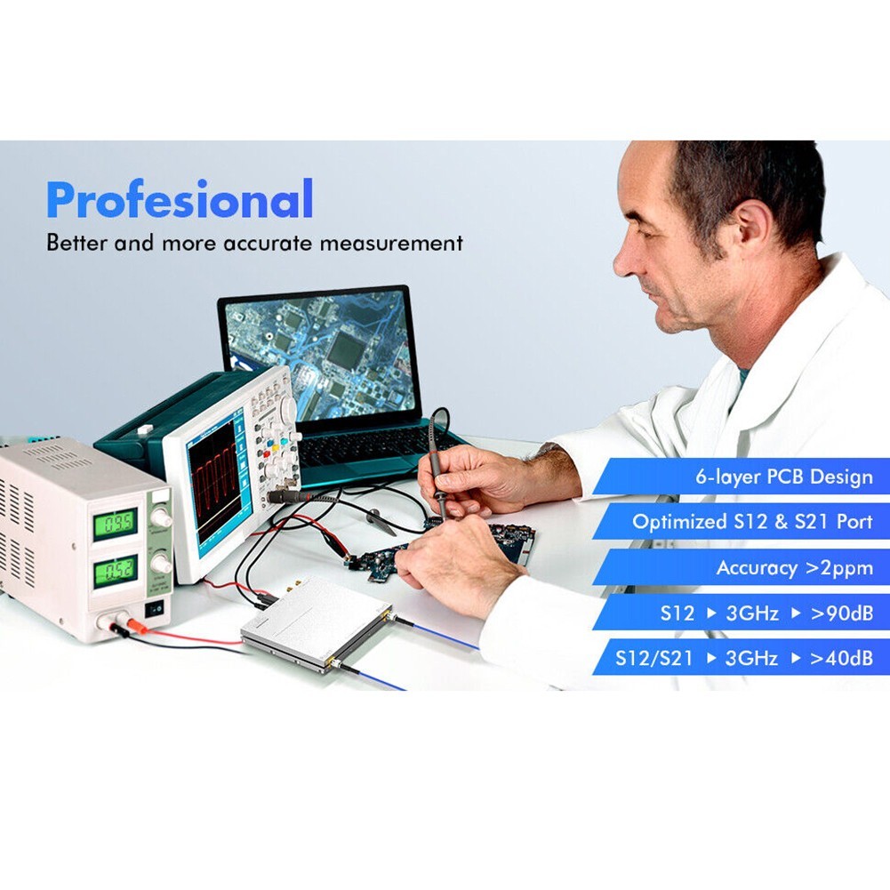 2-Port VNA For Laboratory Use Effective Dynamic Range 100dB Calibration Kit
