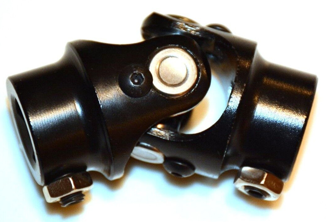 BLACK Steering Shaft Power Ford Mustang II Rack U-Joint 3/4" DD x 3/4"-36