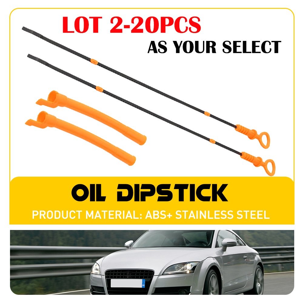 2-20X Oil DipStick Oil Dip Stick Funnel Tube For 2000-06 Audi TT/00-03 TT Quattr