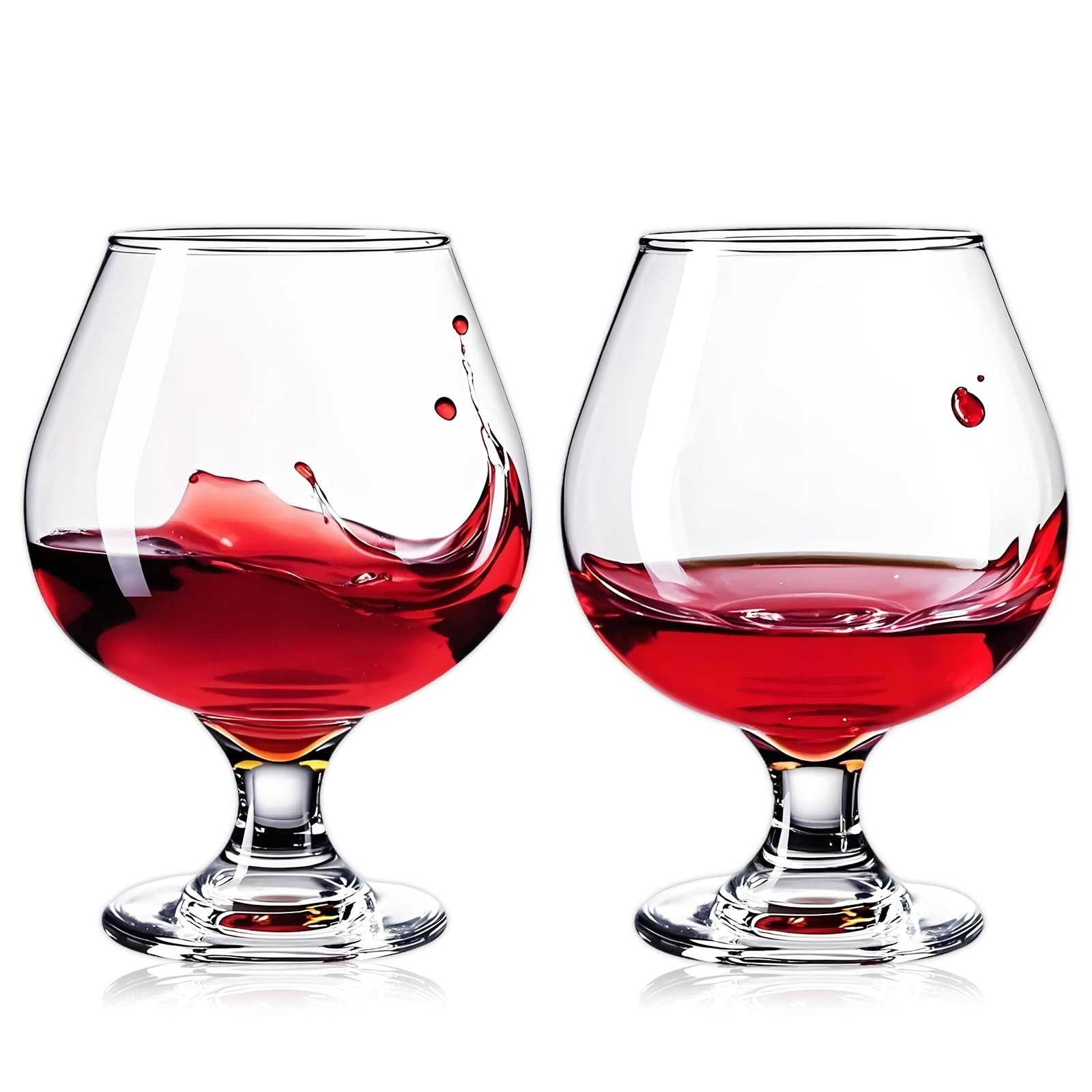 Brandy Glasses Set of 2, Crystal Cognac Glasses, Snifter Glass, Bourbon Tasti...