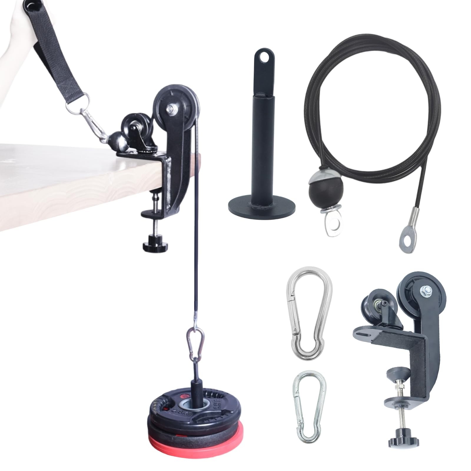 Arm Wrestling Training Pulley System Professional, Forearm Workout Table Equi...