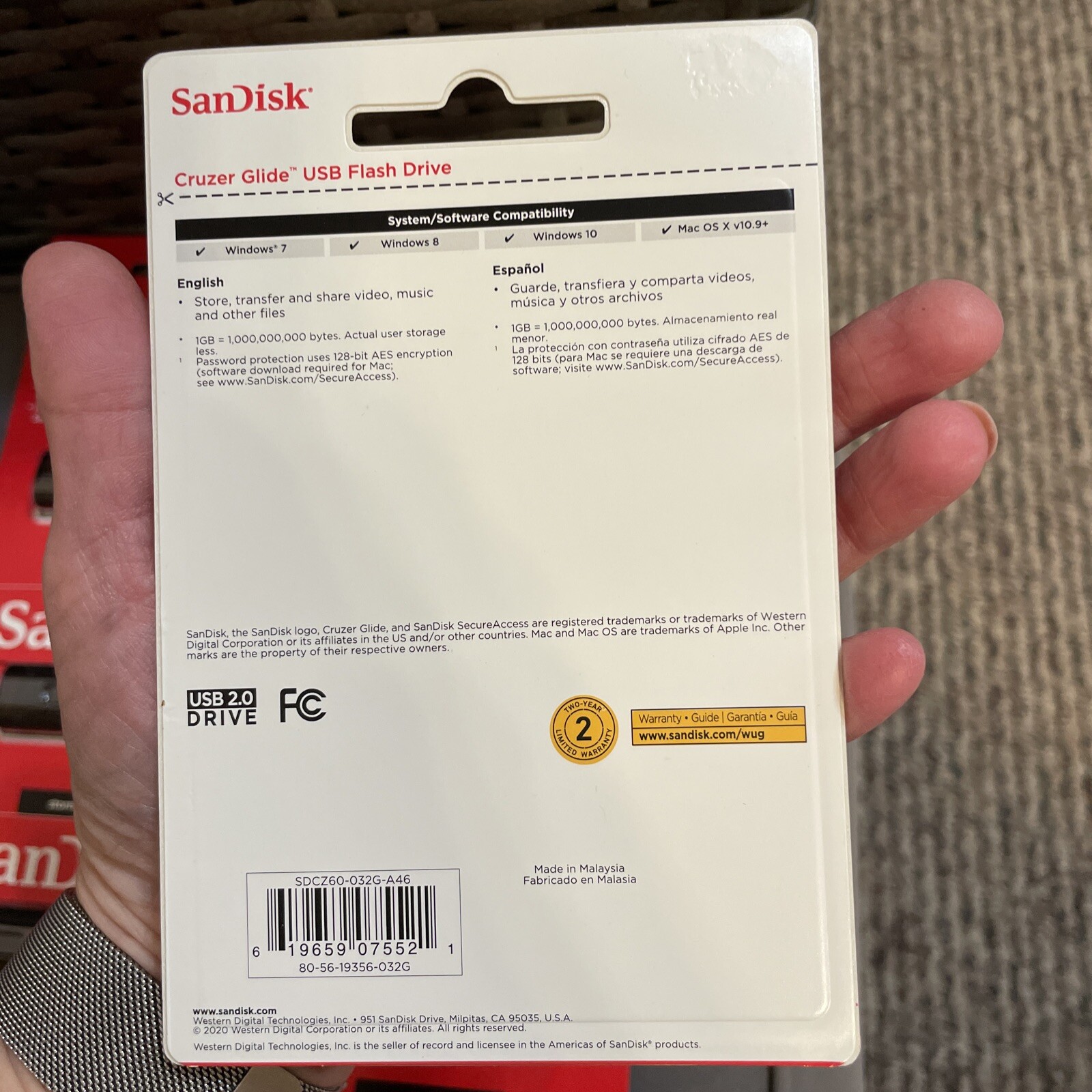 32gb Sandisk 2.0 Flash Drive NEW