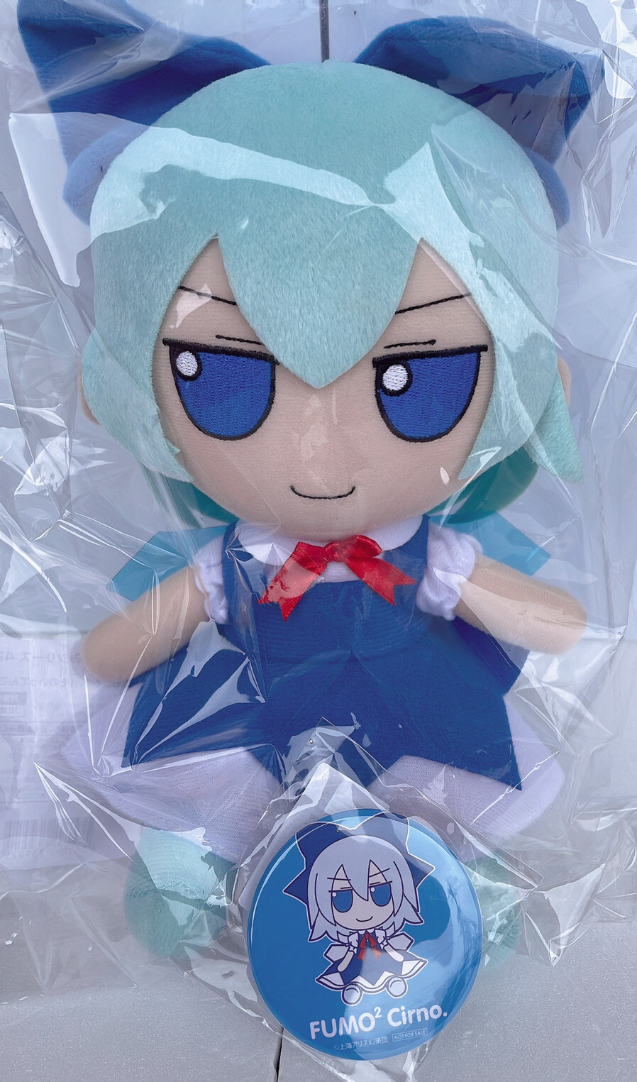 Touhou Project Cirno Plush Doll Fumo Fumo Cirno Series 42 With Tin Badge Ver.1.5