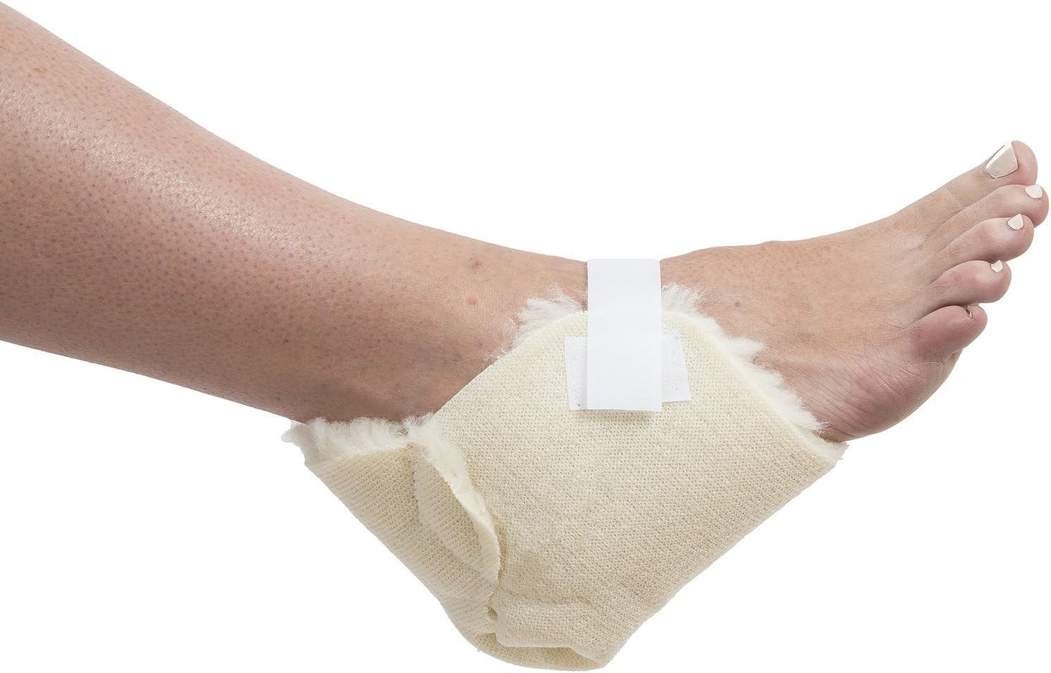 Sheepette Synthetic Sheepskin Soft Heel Protectors with Securing Strap
