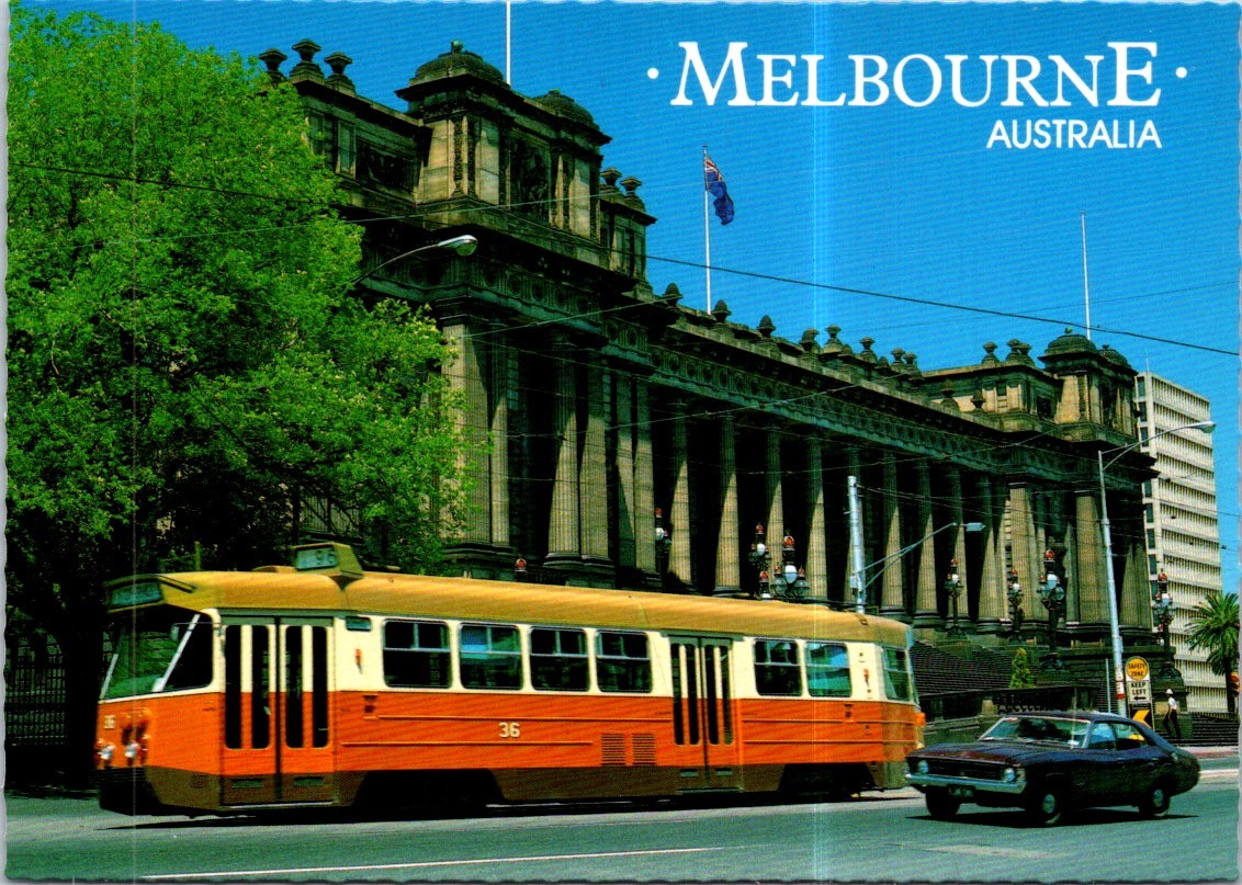 (1196) 6-7-2025 - Australia - VIC - Melbourne red tramways + Parliament