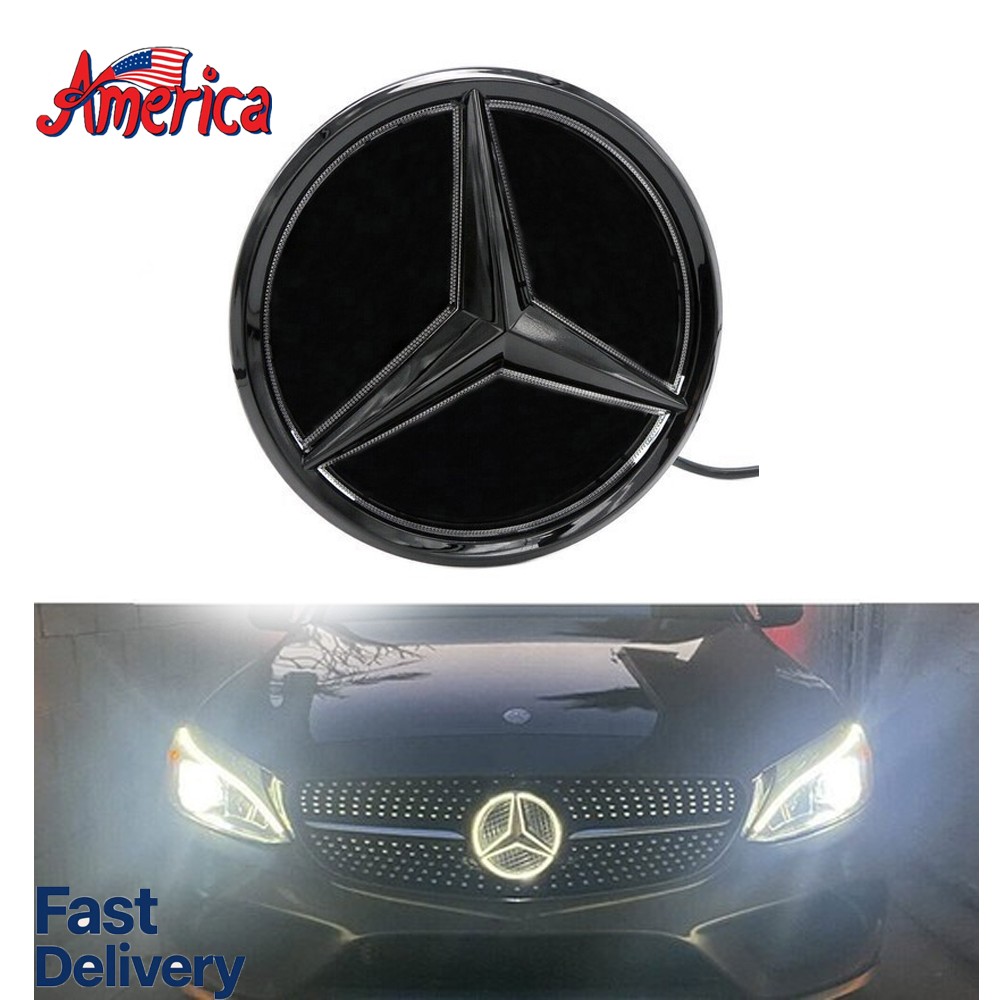 Fit For Mercedes-Benz 2015-2019 GLC GLS Front Grill LED Black Light Emblem Badge