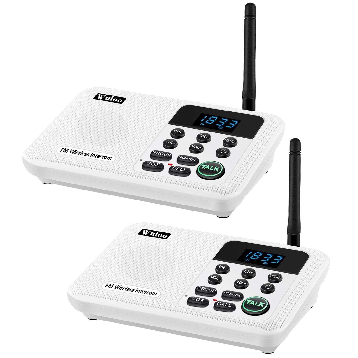 Intercoms Wireless for Home 1 Mile Range 22 Channel 100 Digital Code Display ...