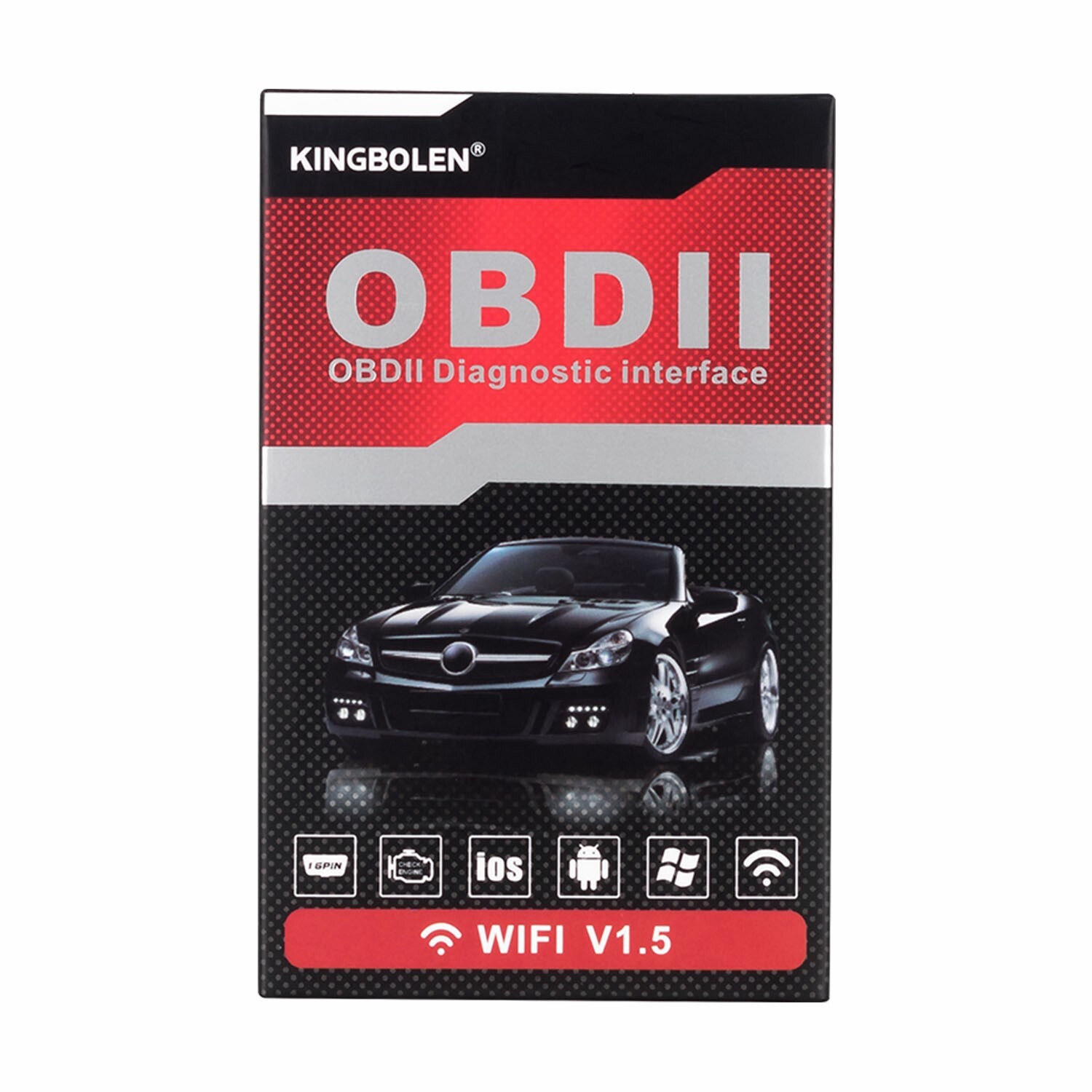 KINGBOELN WIFI ELM327 Car OBD2 Diagnostic Scanner Auto Fault Code Reader Tool