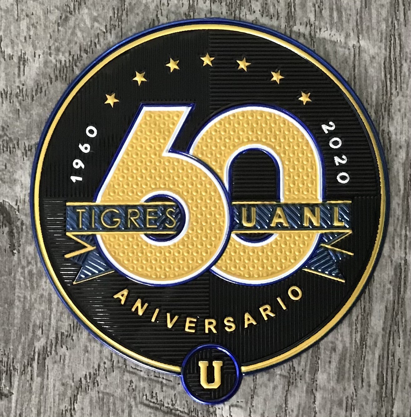 LIGA MX, Tigres 60 ANIVERSARIO PATCH.  2020 PARCHE 3D PARA JERSEY DE JUEGO