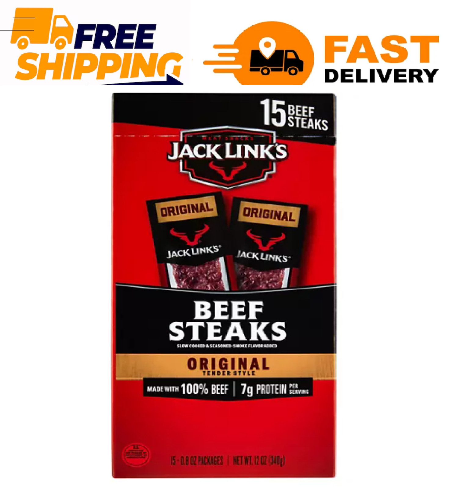 Jack Link’s Original Tender Style Beef Steak, 15 pk.