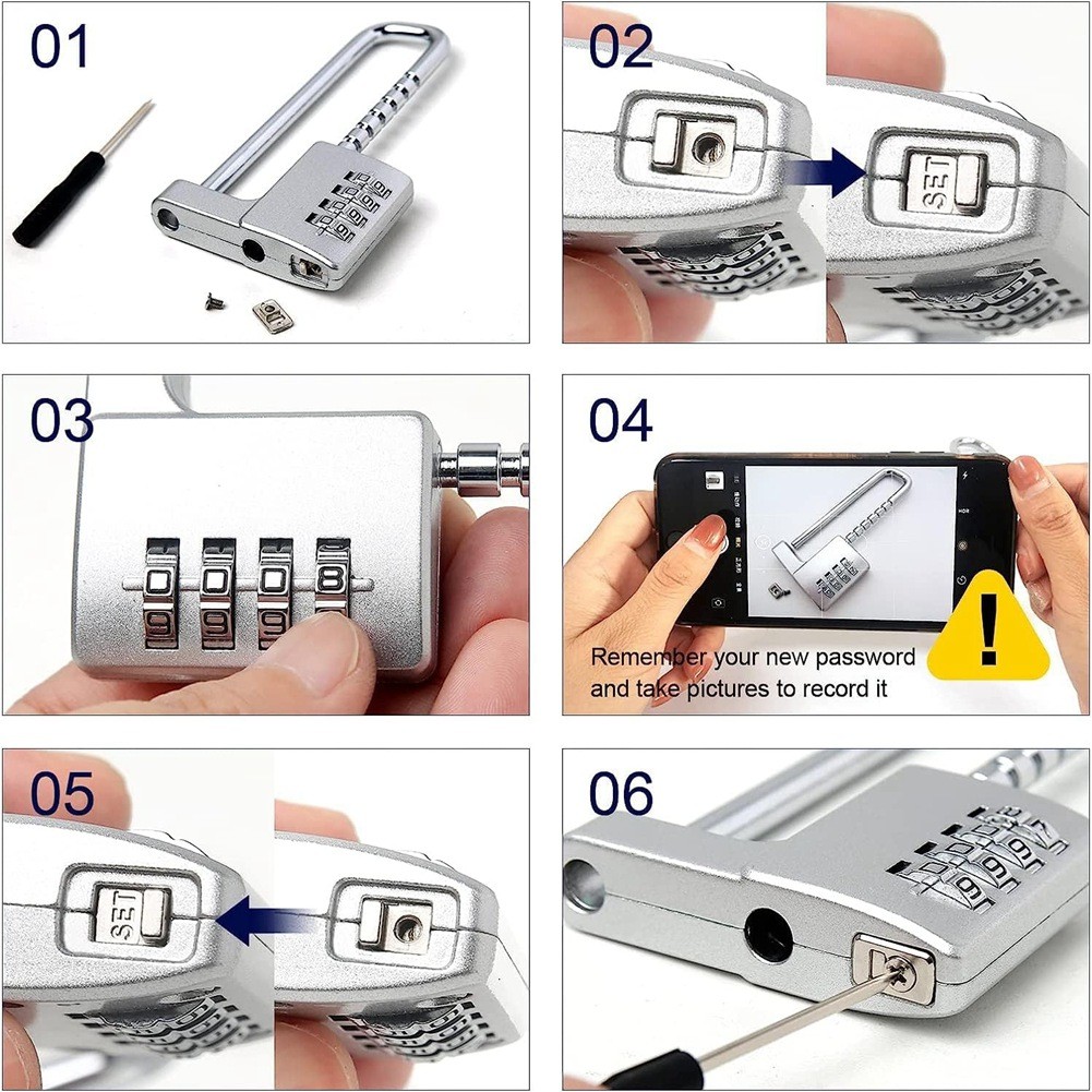 Cabinet Lock,Combination Padlock,Stainless Steel Gym Locker Lock Code Long7923