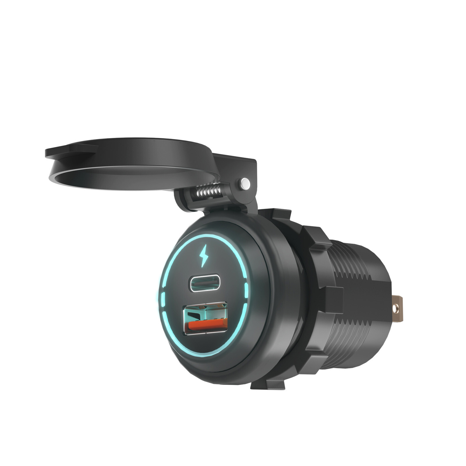 PD USB Fast Motorcycle Charger Adapter for Apple iPhone Samsung Android Phone