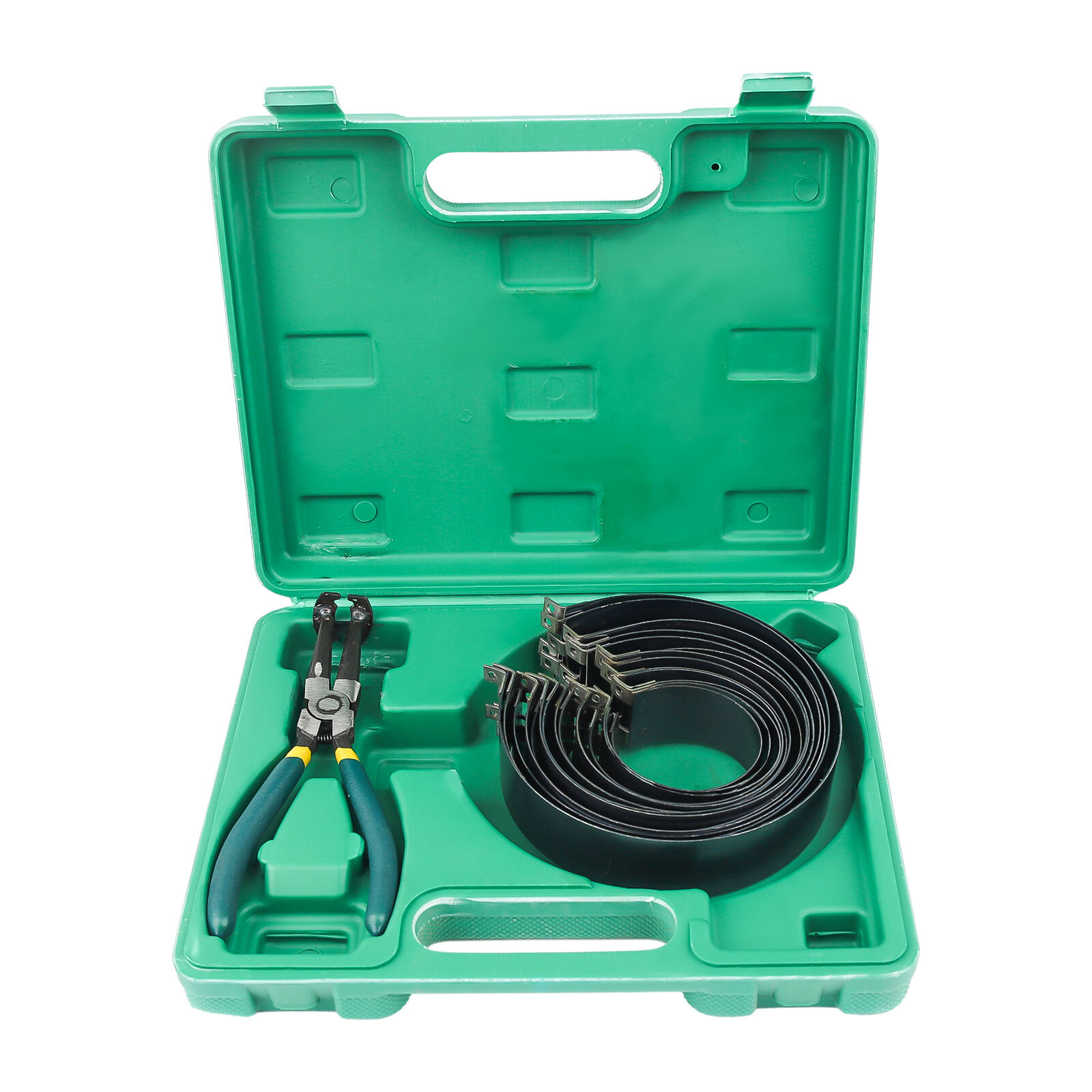 Motorcycle Piston Ring Compressor Cylinder Installer Tool Kit with Plier&14 Band